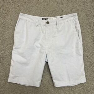 BKE Buckle Shorts Mens 30 Hybrid Tailored Fit Light Blue Casual Travel Outdoor